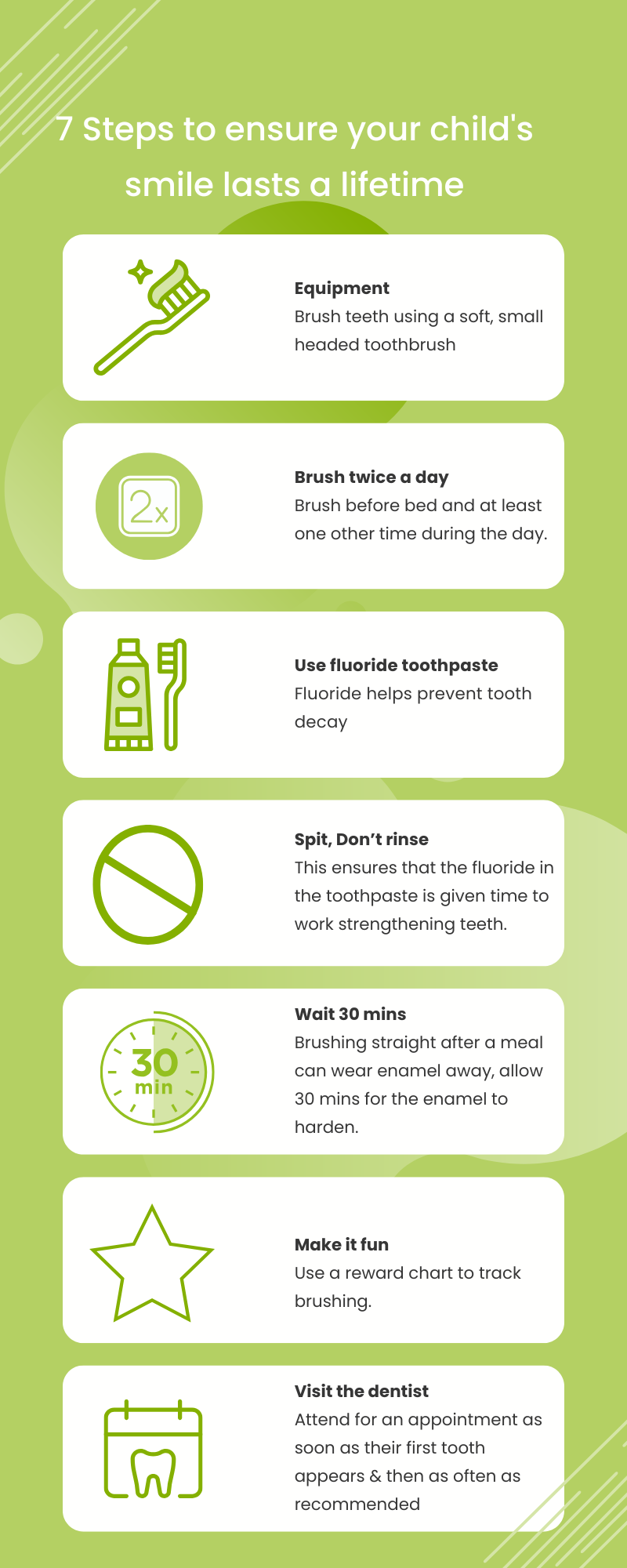 Maidstone 7 Steps to ensure your child's smile lasts a lifetime